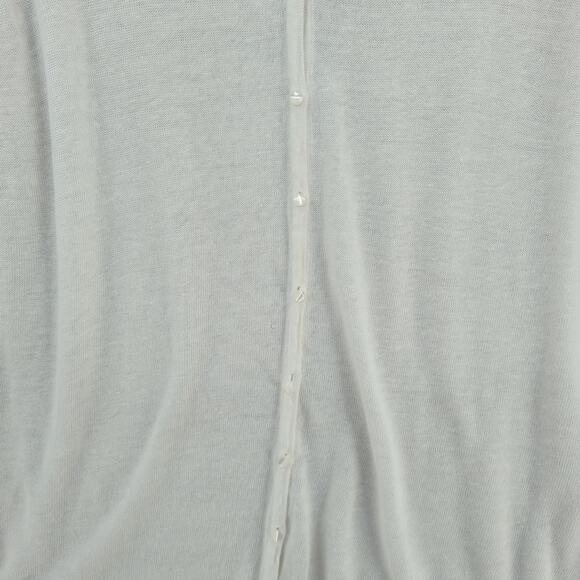 J Jill Large Ivory Linen Blend Cardigan Casual Academia Coastal Workwear - Picture 7 of 13